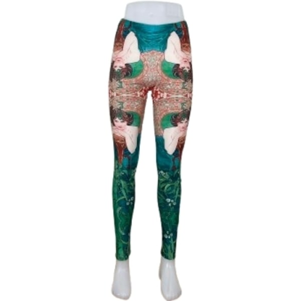 Färgglada mönstrade leggings multifärg L