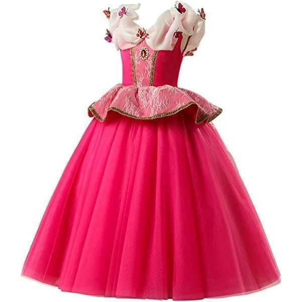 Tyylikäs vaaleanpunainen prinsessamekko Prinsessa Ruusunen naamiaisasu Pink 152