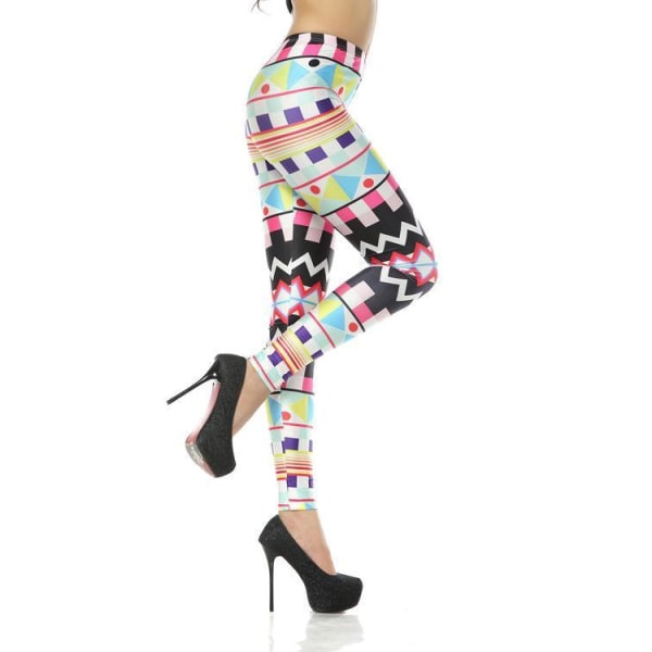 Värikkäät atsteekkien leggingsit MultiColor XL