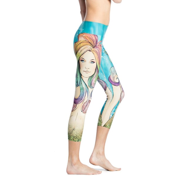 Sjöjungfru Leggings MultiColor S