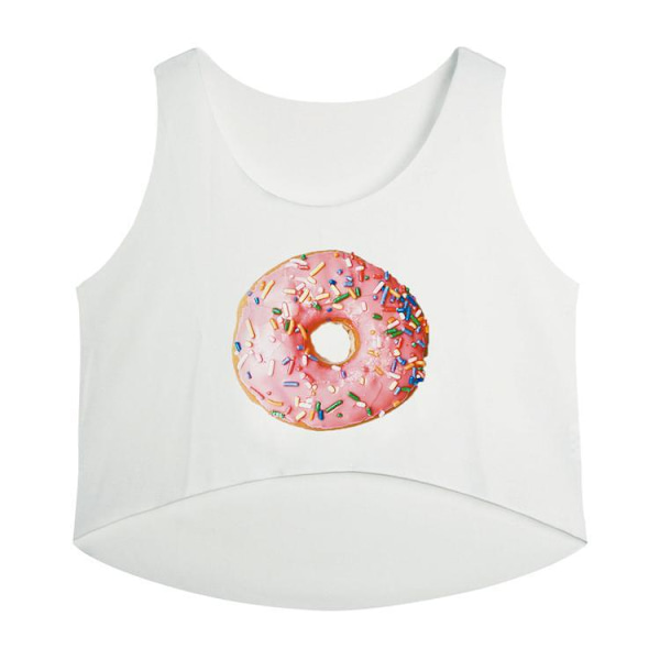 Donuts Munkar Crop Topp White M