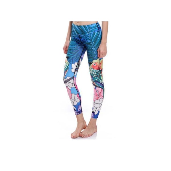 Tropisk Fågel Yoga Leggings MultiColor XXXXL