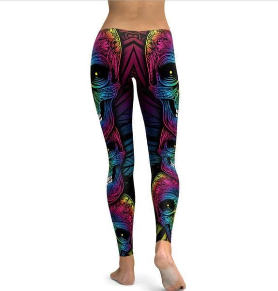 Dödskalle leggings Multicolor S