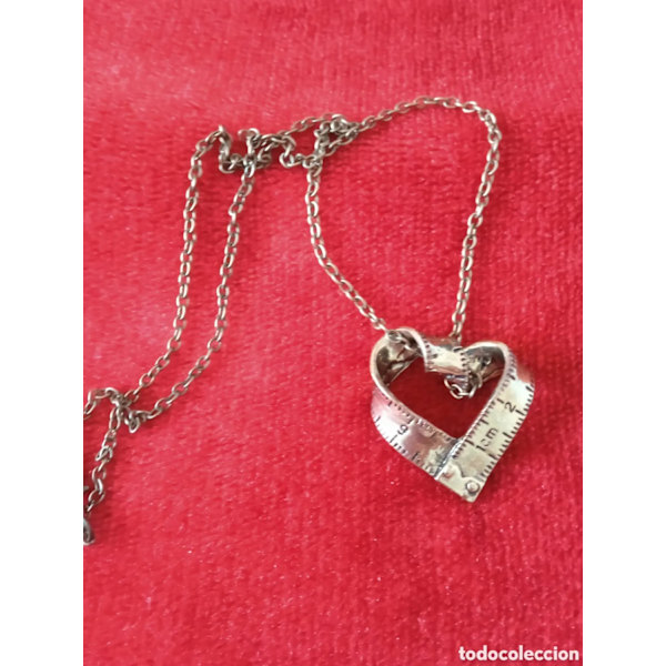Hjärtformad meter Halsband Bronze one size