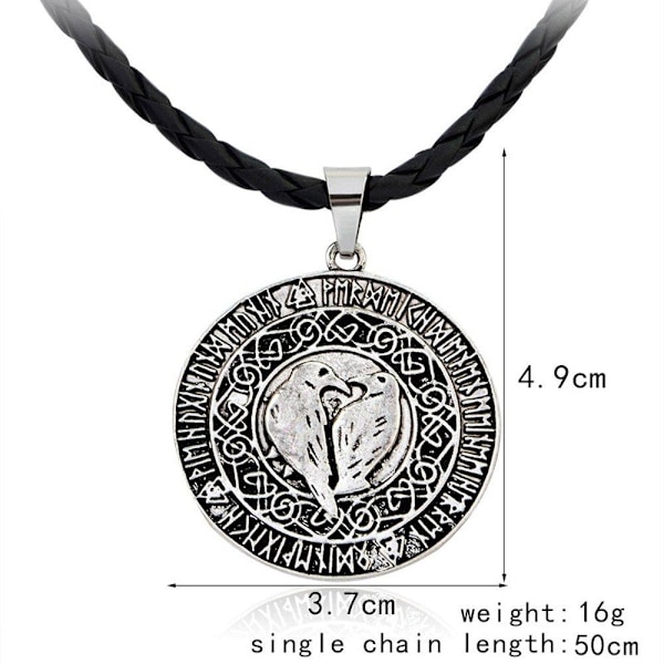 Pirate Bird Vikings Necklace Halsband Silvergrå one size