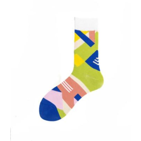 Färgglada mönstrade strumpor sockar Multicolor one size