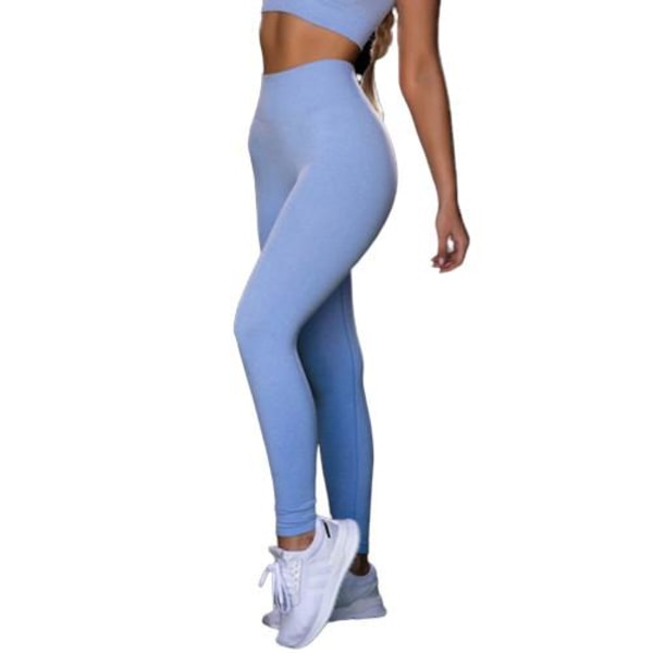 Blå Leggings med hög midja Blue S