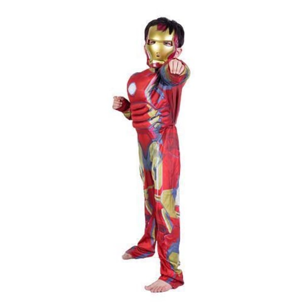 Iron man Maskeraddräkt Halloween Röd 140