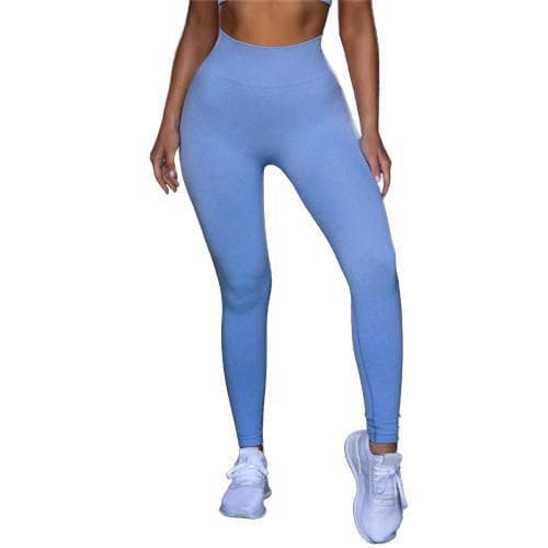 Blå Leggings med hög midja Blå L