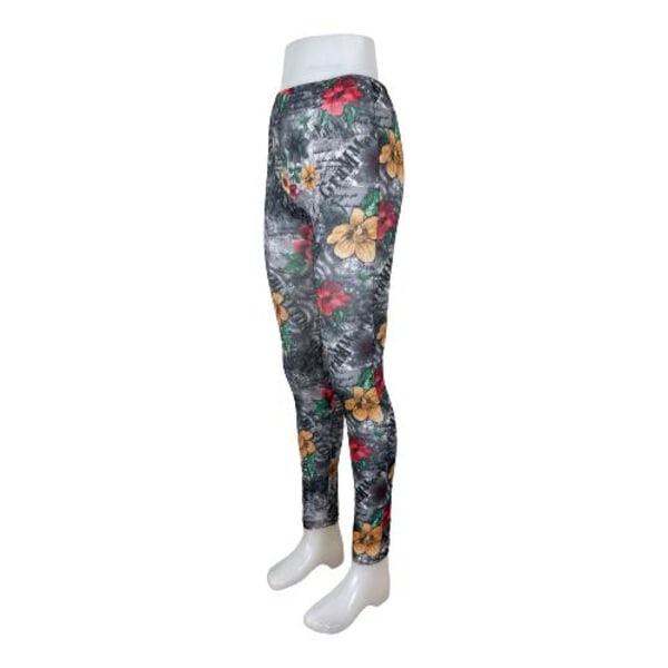 Kamouflage Leggings med Blommor Multicolor one size