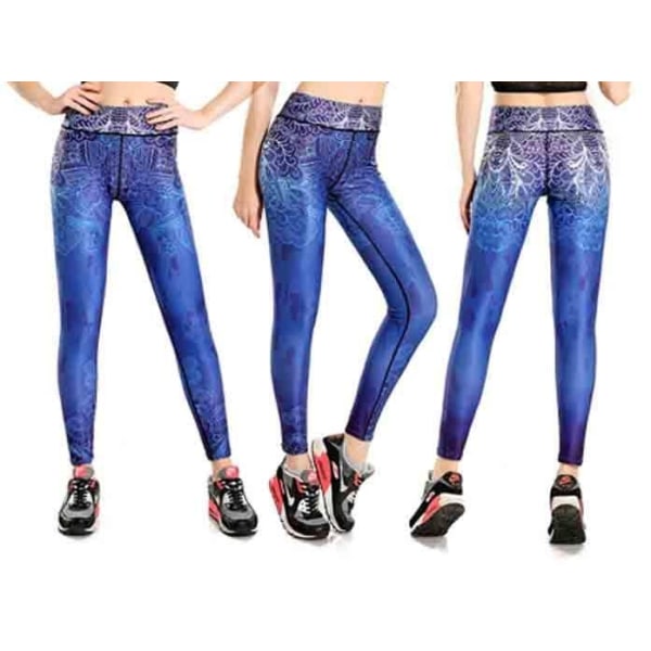 Midnatts Blå Yoga Leggings Blue M