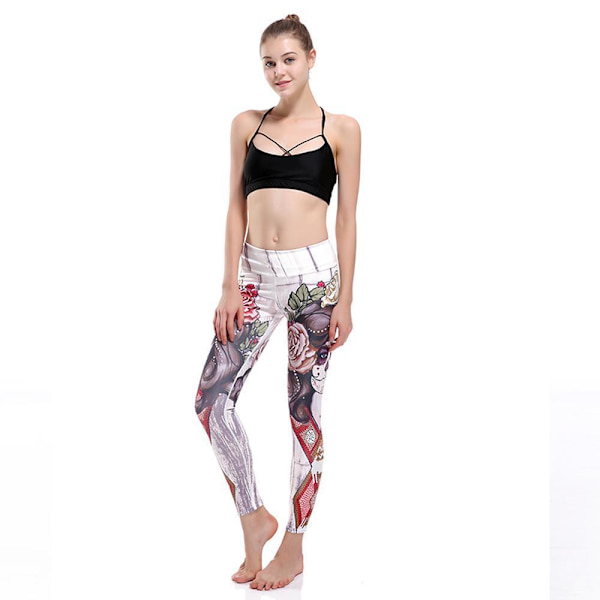 Tatto Woman and Rose Yoga Leggings MultiColor XXL