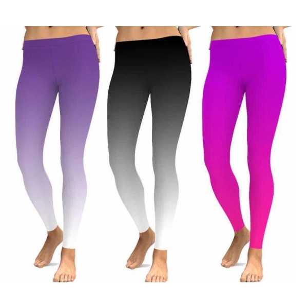 Melerede leggings i 3 forskellige farver Purple M
