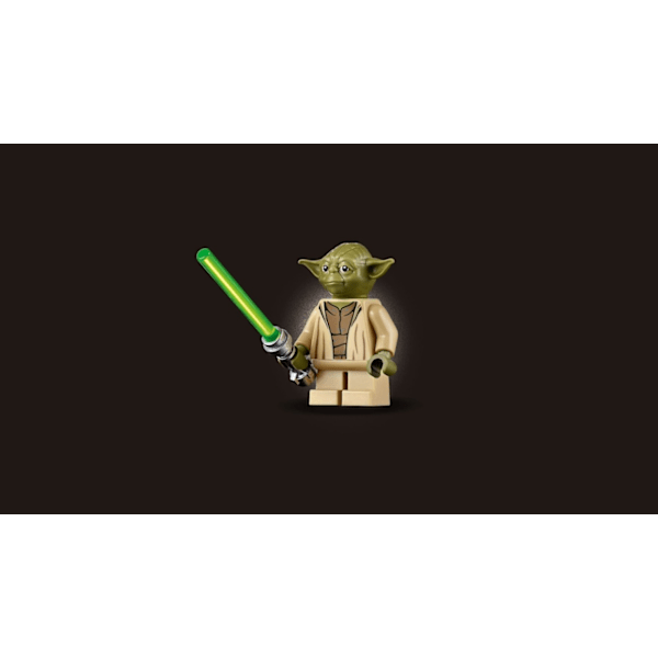 LEGO Star Wars 75255 Yoda, byggsats, minifigur, ljussabel, med displaystativ Multicolor one size