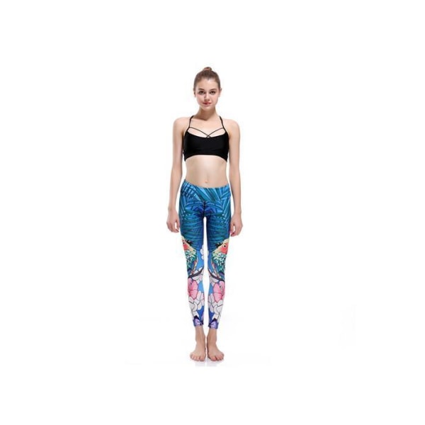 Tropisk Fågel Yoga Leggings MultiColor XXXXL