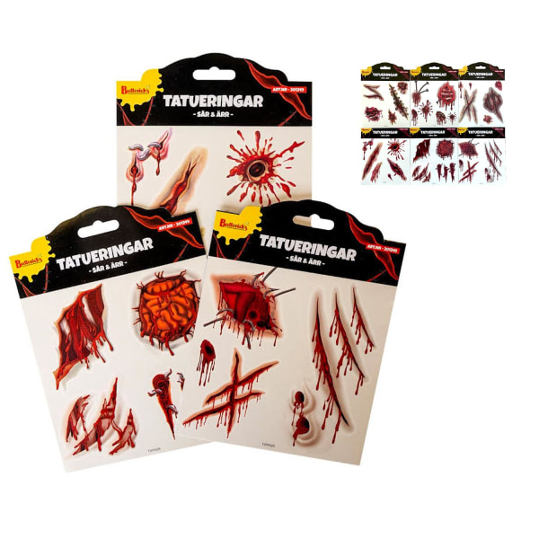 Tatuering Sår & Ärr Multicolor one size