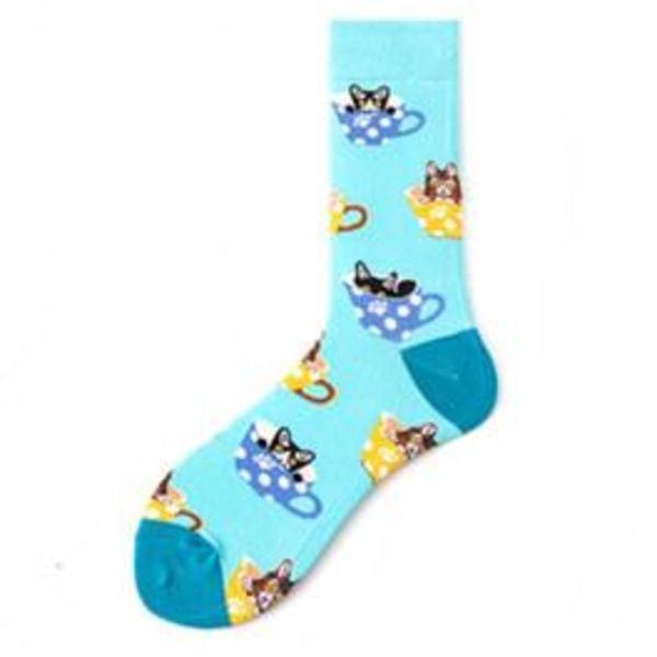 Trendy farverige mønstrede sokker sokker Multicolor one size
