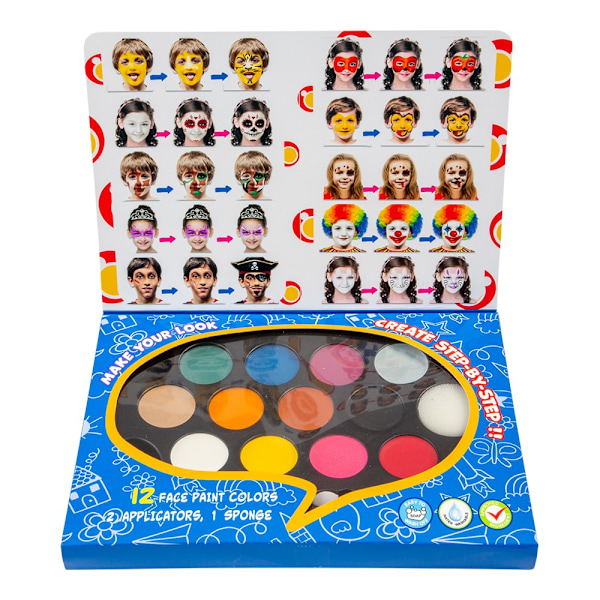 Ansiktsmålning Carnival Sminkset Halloweensmink Multicolor one size