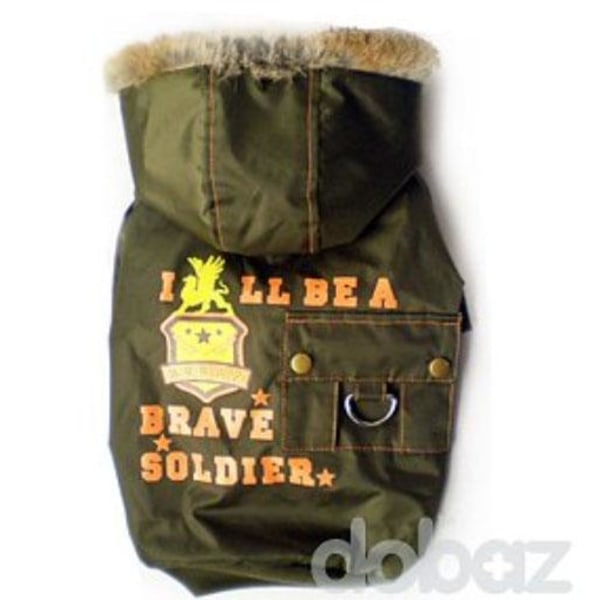 Hundjacka Soldier Hundkläder Green XL