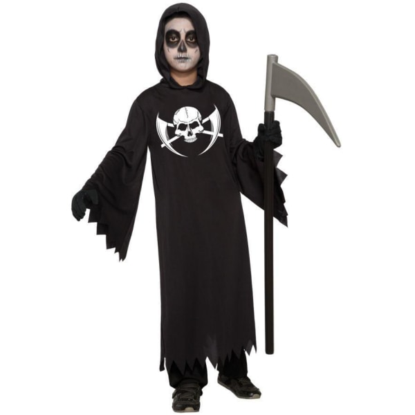 Skrig kostume Ghost Skeleton print Maskerade kostume Halloween Børn Black 128