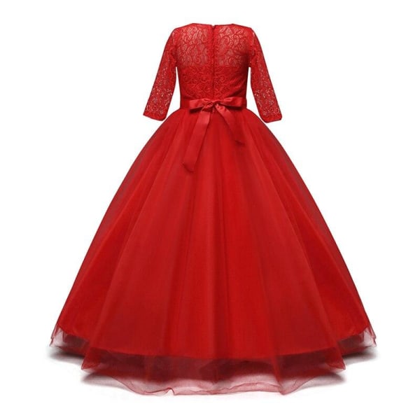 Prinsesse kjole rød elegant Red 128