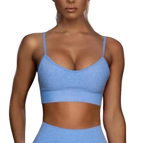 Sininen Saumaton Urheiluliivi Blue L