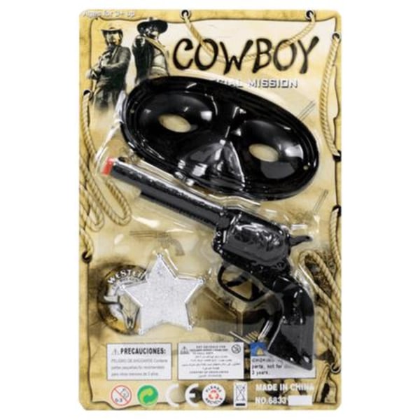 Cowboy set Svart one size