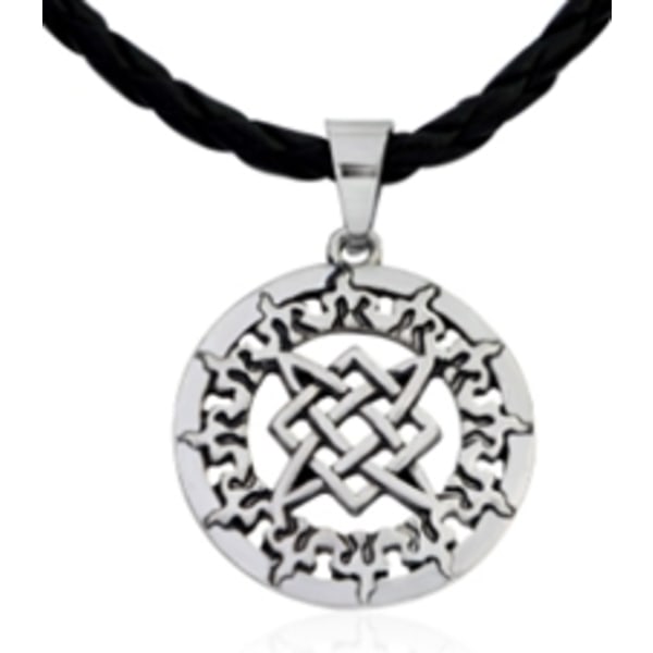 Skandinavisk amulett Harmoni av manligt och kvinnligt ursprung Silvergrå one size