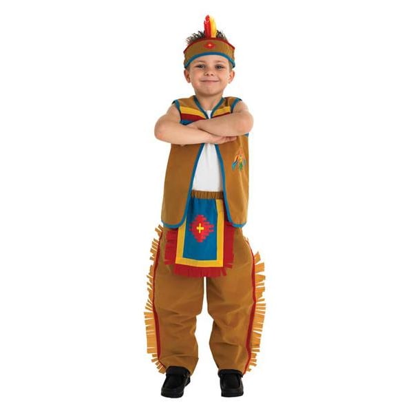 Hövding Pojke Barn Maskeraddräkt Brown 128