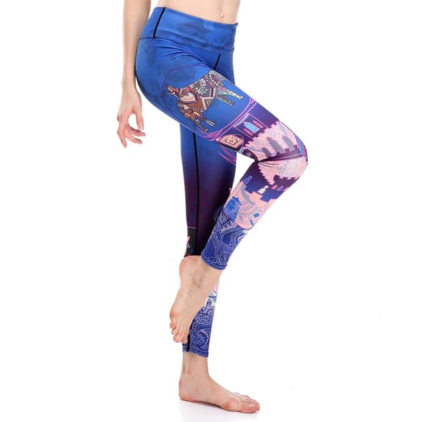 Elefant Yoga Leggings Blå XL