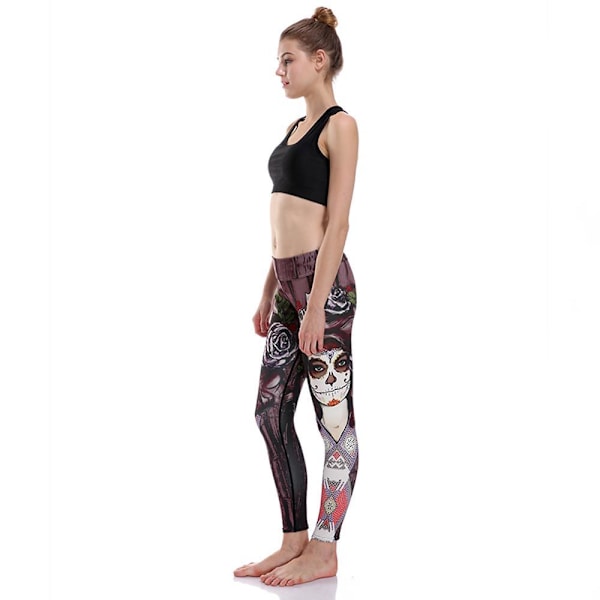 Dark Tatto Woman and Rose Yoga Leggings MultiColor XXXXL
