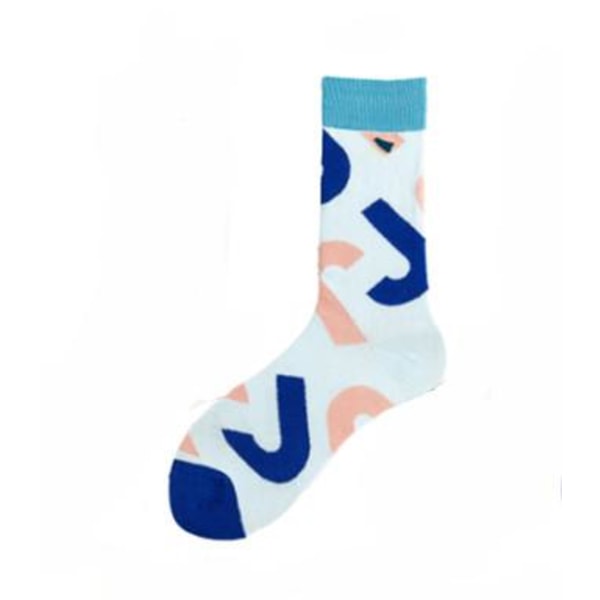 Färgglada mönstrade strumpor sockar multifärg one size