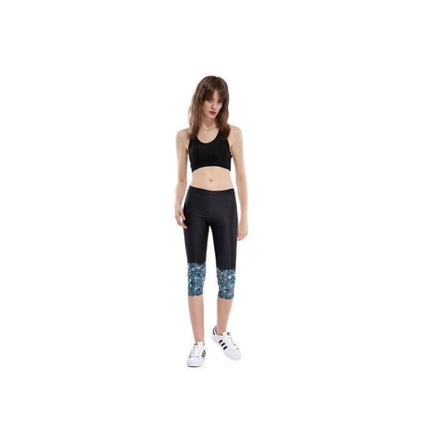Mustat Capri-leggingsit, joissa on simpukkakuvio MultiColor M