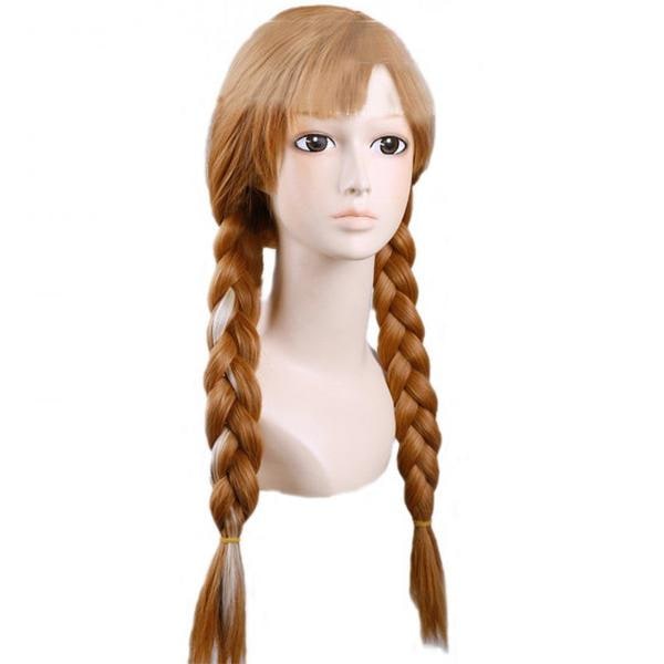 Peruk Frozen för barn Light brown one size