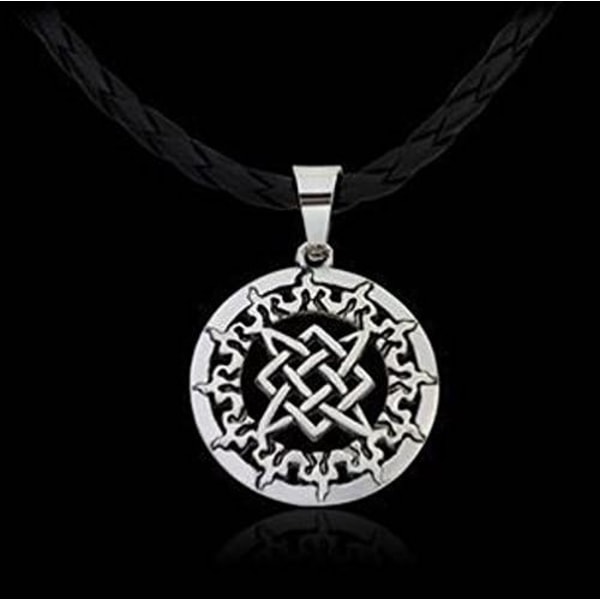 Skandinavisk amulett Harmoni av manligt och kvinnligt ursprung Silver grey one size