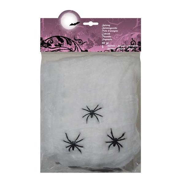 Spindelnät med spindlar White one size