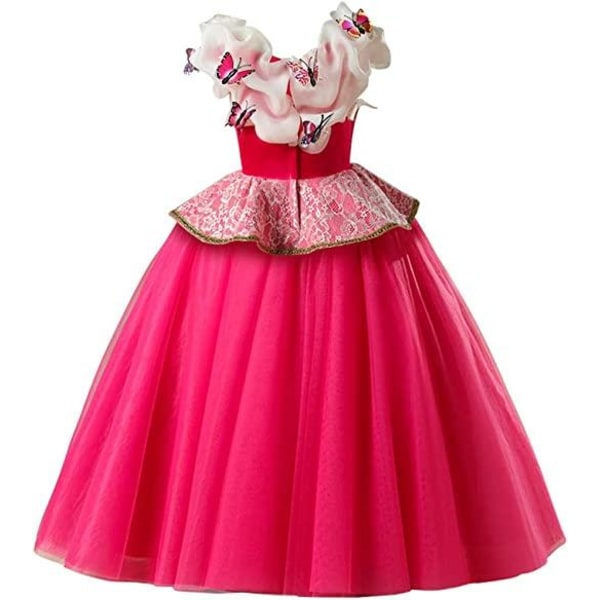 Elegant Rosa Prinsessklänning Törnrosa Maskeraddräkt Rosa 110