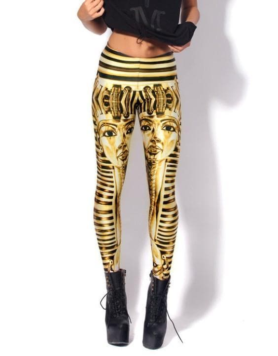Leggings med vackert mönster multifärg M