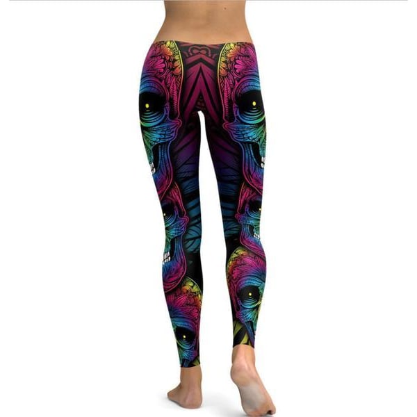 Dödskalle leggings Multicolor M