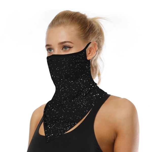 Ansigtstørklæde Bandana Baklava Multifunktionstørklæde Kan vaskes Black one size