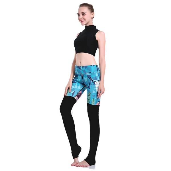 Blue Diamond Yoga Leggings Blue XL