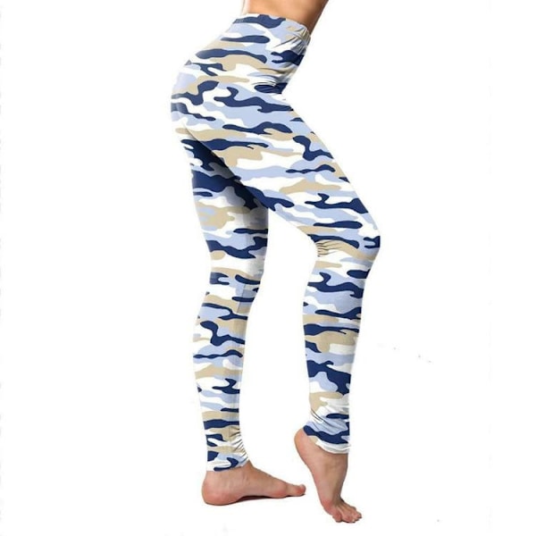 Kamouflage Leggings Blå Multicolor