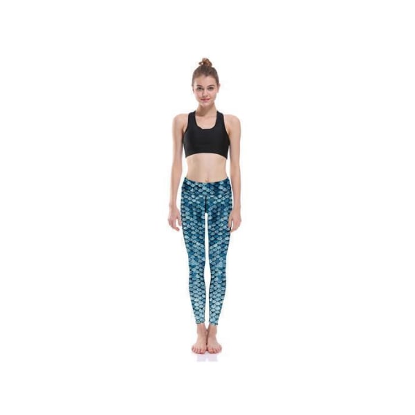 Blå Mermaid Yoga Leggings Blue XXXL