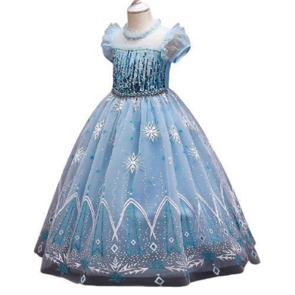 Elsa prinsess klänning Blue 140