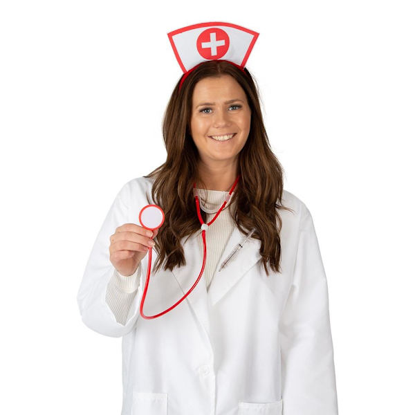Kit sjuksköterska Halloween Maskerad Röd one size