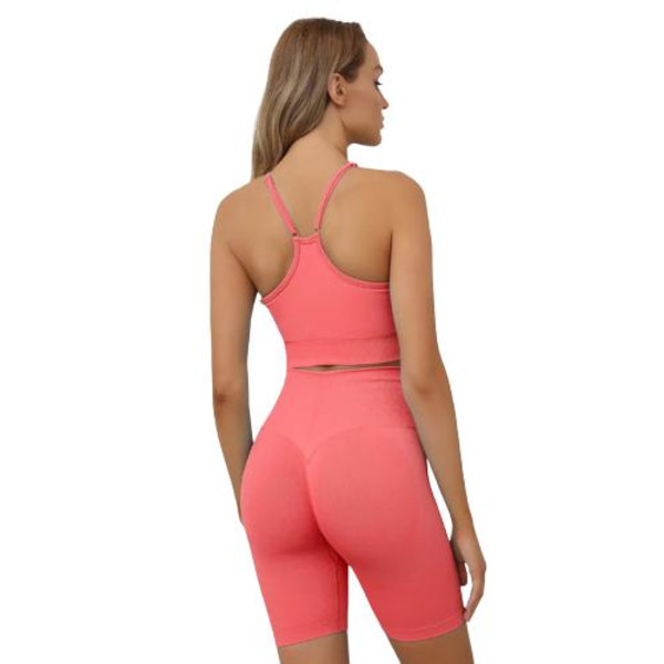 Seamless Sport BH Topp Korall Gymshout Salmon L