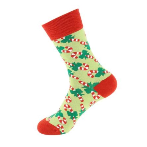 Julestrømper Trendy Farverige sokker 5 forskellige motiver Honningkager MultiColor one size