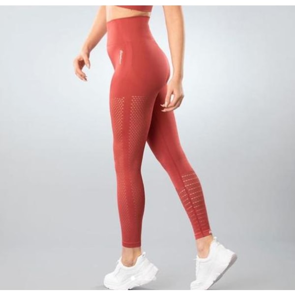 Gymshout Röda Seamless Tights Leggings Mesh Medium Red M