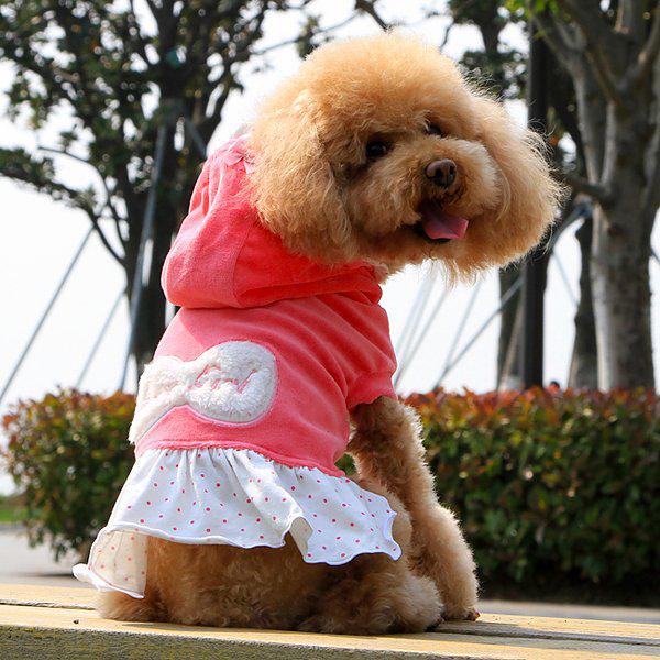 Mekko samettia Koiran vaatteet Koiran mekko Pink S