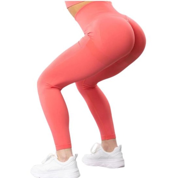 Coral Seamless Tights Leggings Gymshout Salmon L